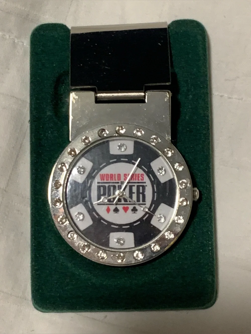 World Series of Poker - Poker Chip Watch & Money Clip in Silver-Tone